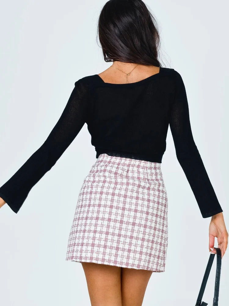 Patchwork Printed Y2k Skirt for Summer Contrast High Street Skirt Female Club Y2k Skirt