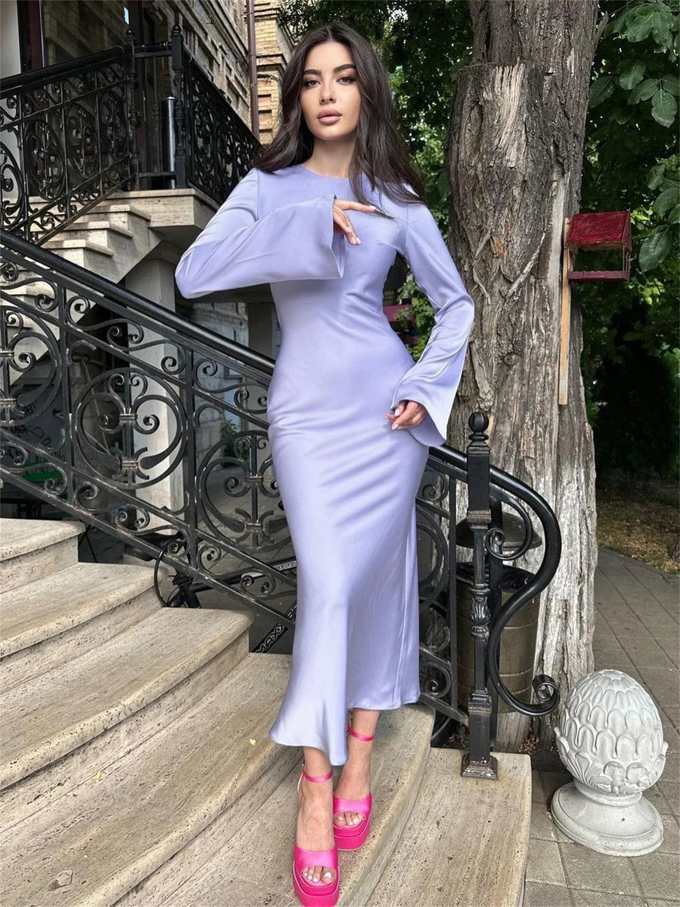 Autumn Long Sleeve Party Maxi Dress
