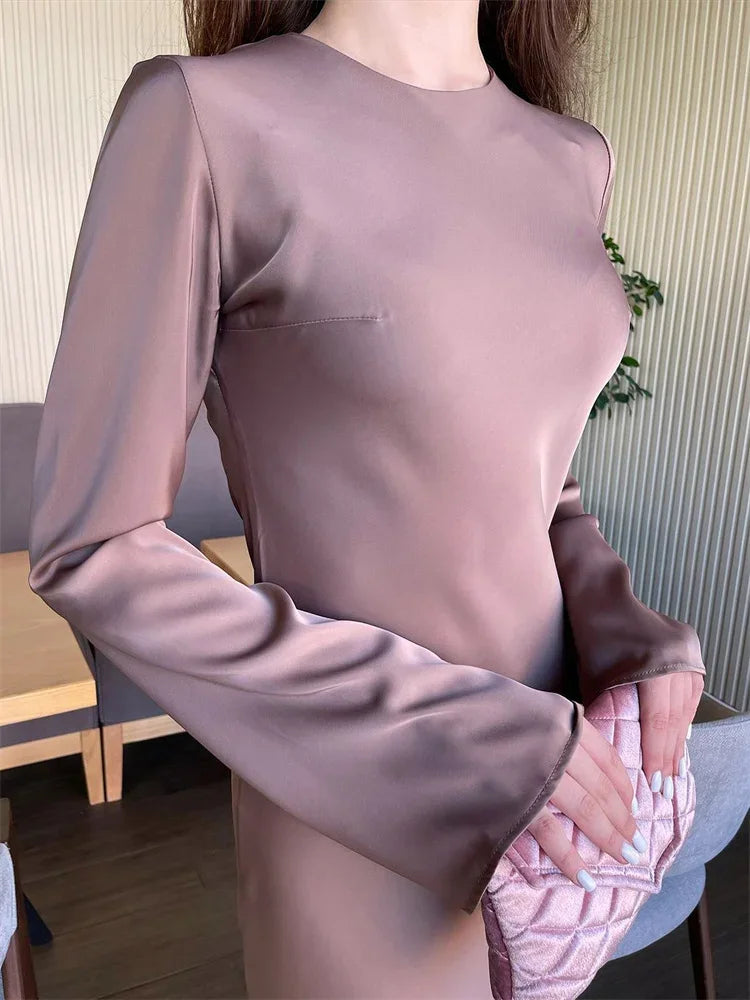 Autumn Long Sleeve Party Maxi Dress
