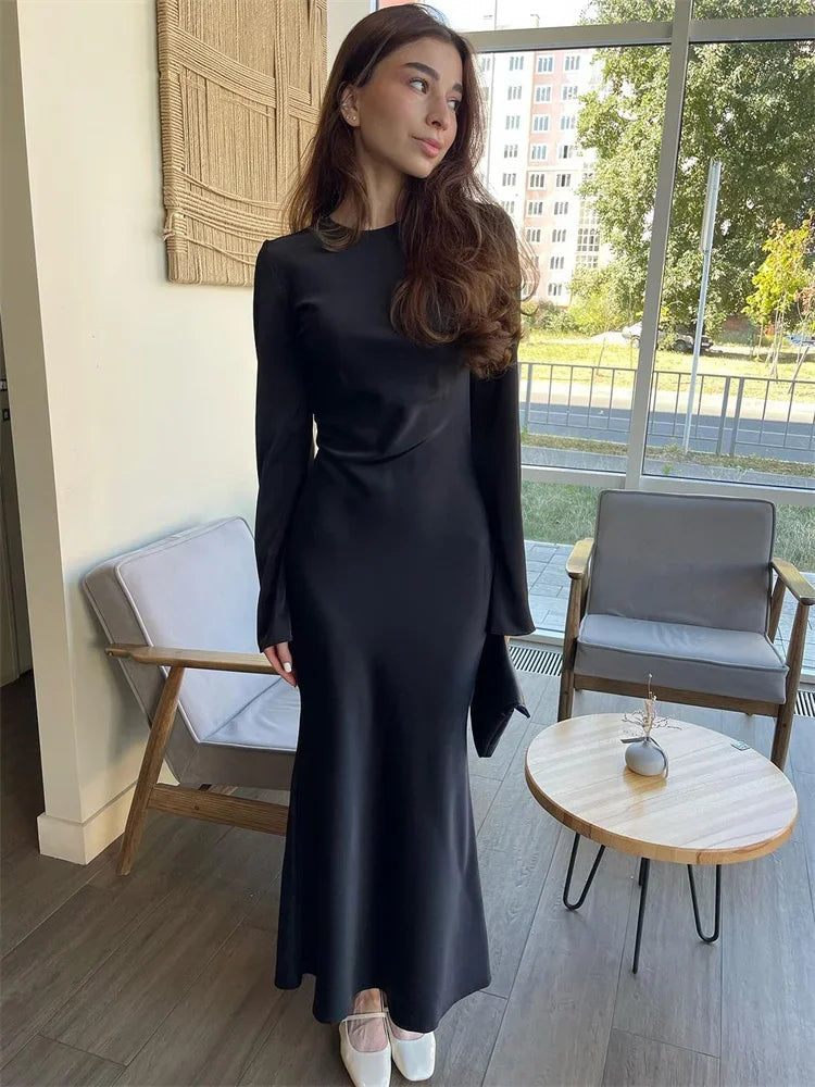 Autumn Long Sleeve Party Maxi Dress