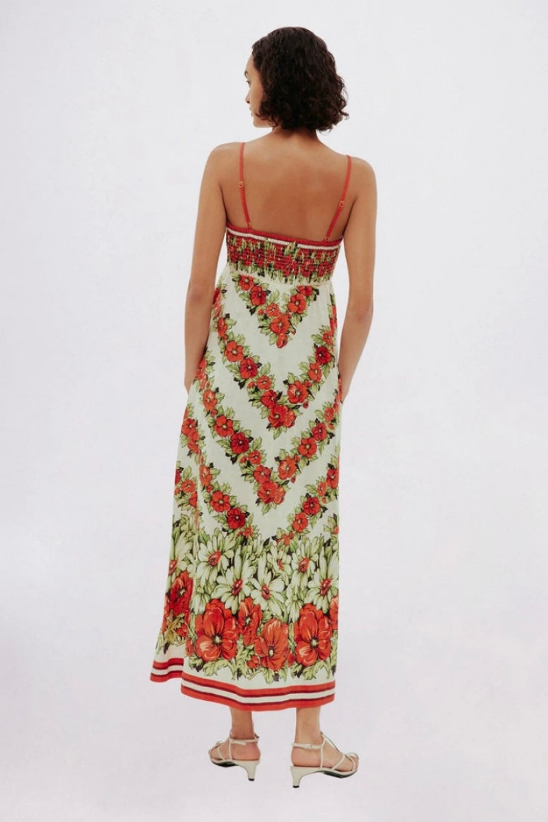 Tristane Spaghetti Maxi Dress in Red