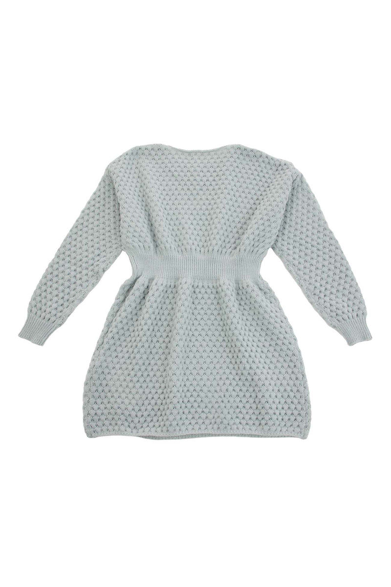 U Neck Cinched Waist Knitted Mini Dress