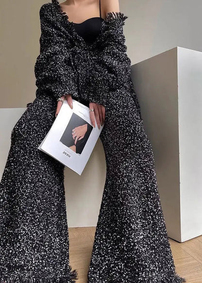 Tasseled Tops and Pants Two Pieces Set Fall