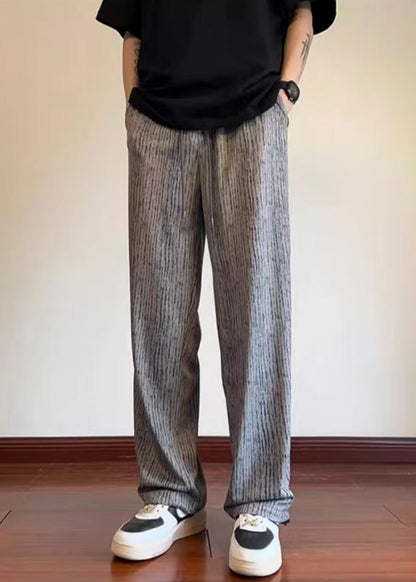 Pants Cotton Unique Grey Print Oversized Clothing