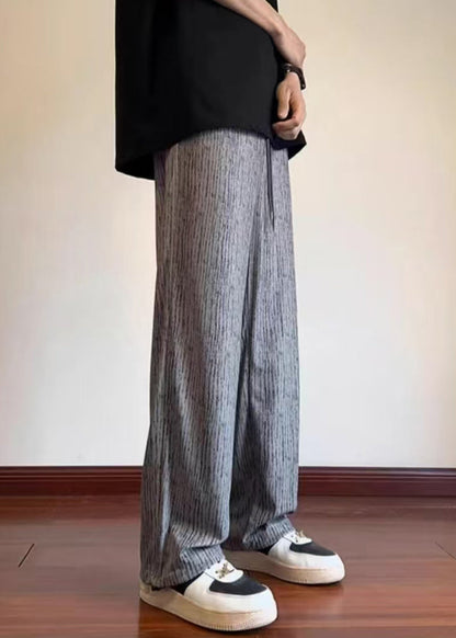 Pants Cotton Unique Grey Print Oversized Clothing