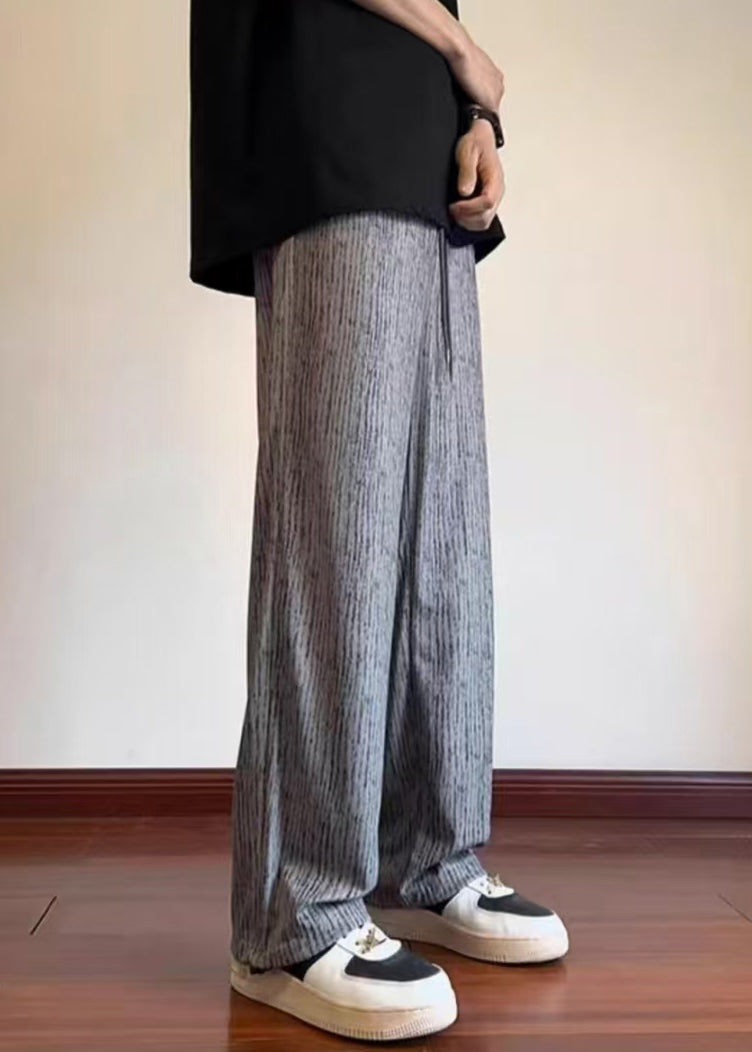 Pants Cotton Unique Grey Print Oversized Clothing
