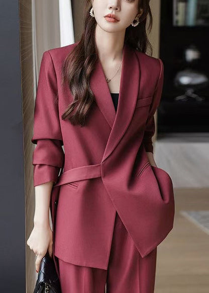 Unique Mulberry Oversized Spandex Coats Spring Yj037