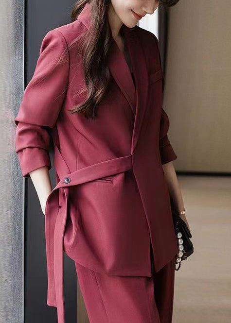 Unique Mulberry Oversized Spandex Coats Spring Yj037