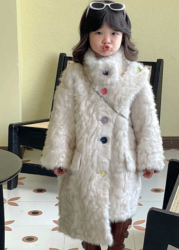 Unique White Asymmetrical Patchwork Faux Fur Coat Wintertg020