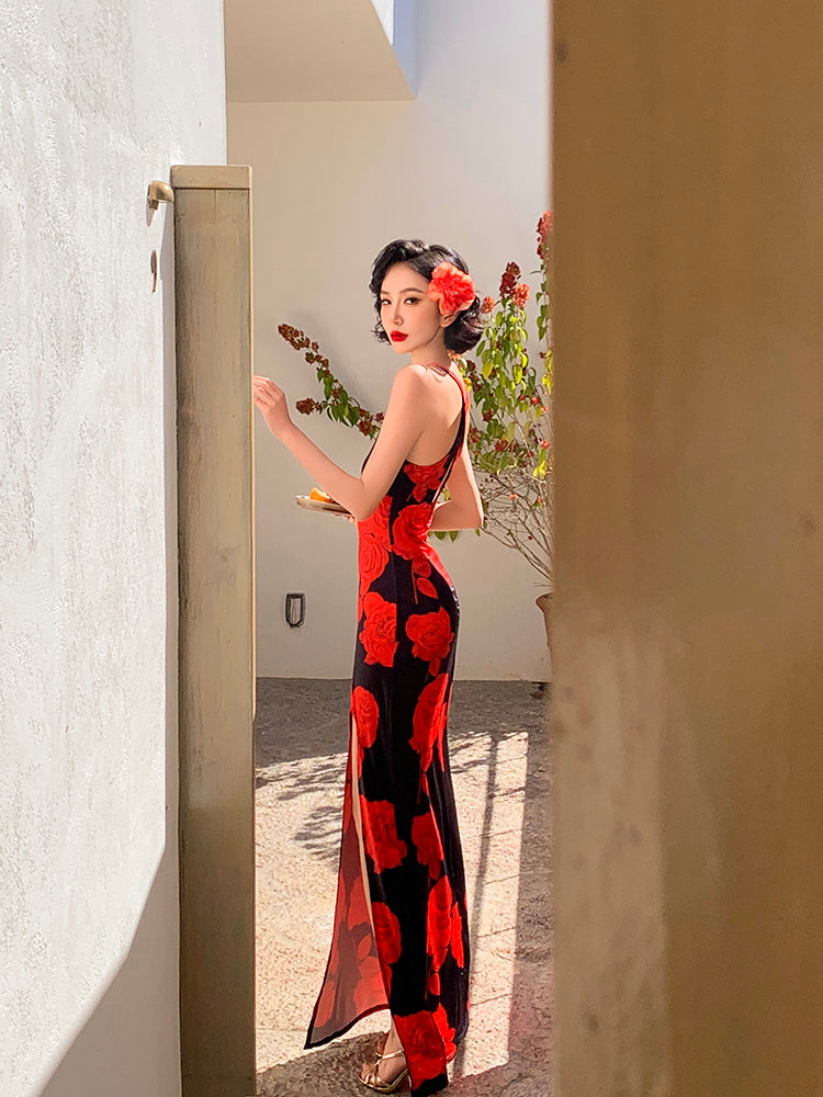 Vacation Cross-back Maxi Dress