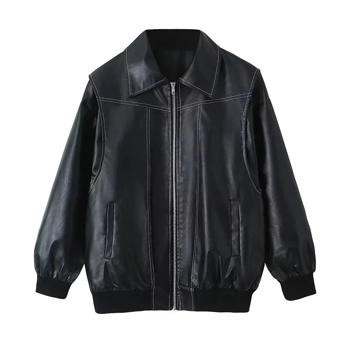 Leather Red Coat