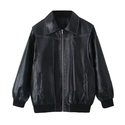 Leather Red Coat