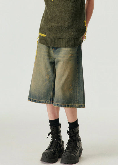 Blue Pockets High Waist Denim Shorts Summer Yl013