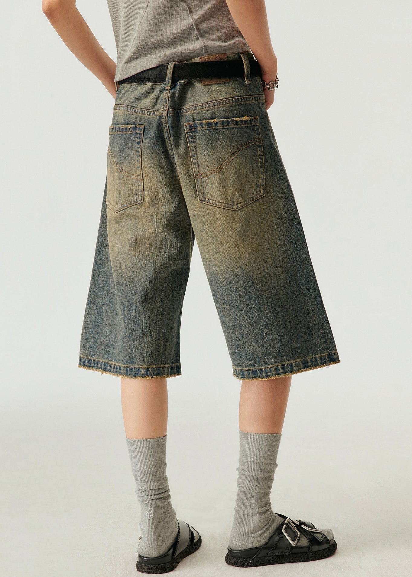 Blue Pockets High Waist Denim Shorts Summer Yl013