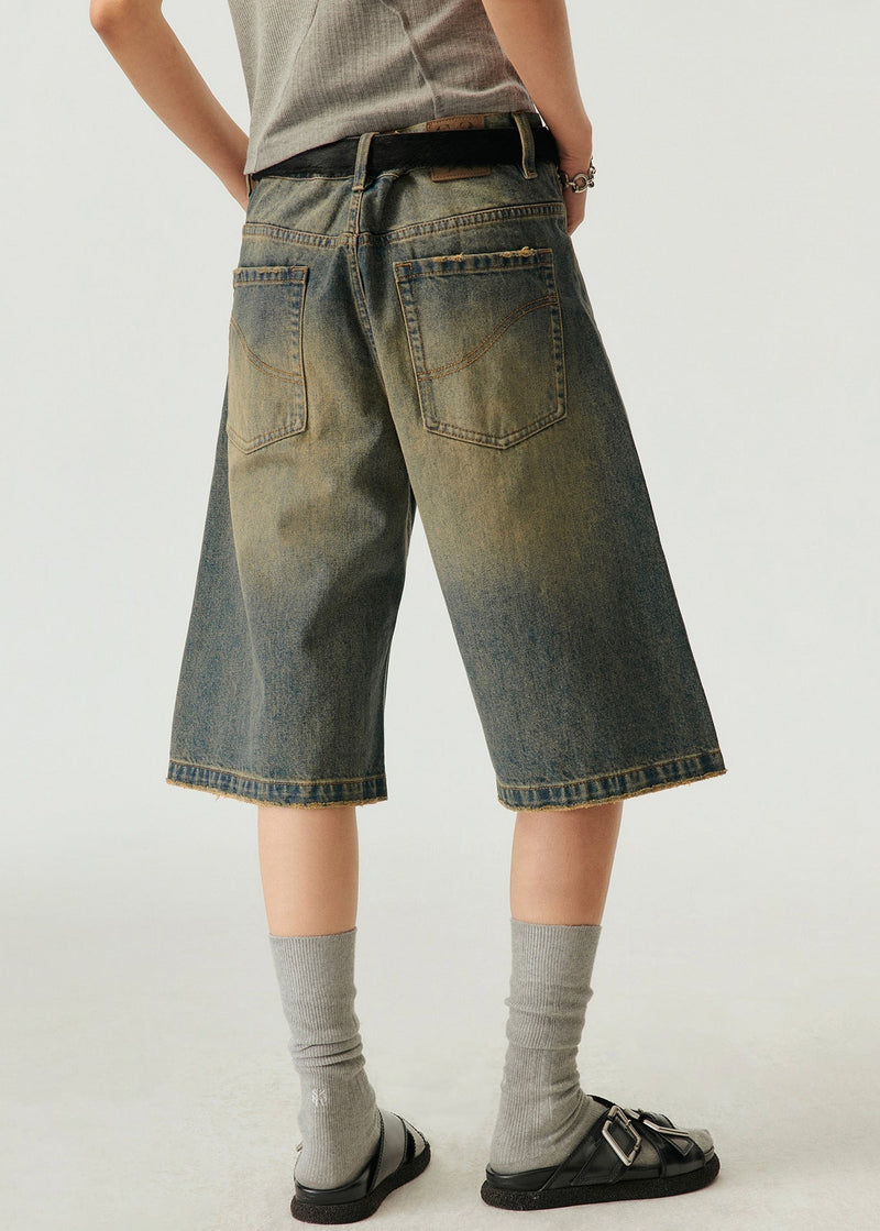 Blue Pockets High Waist Denim Shorts Summer Yl013