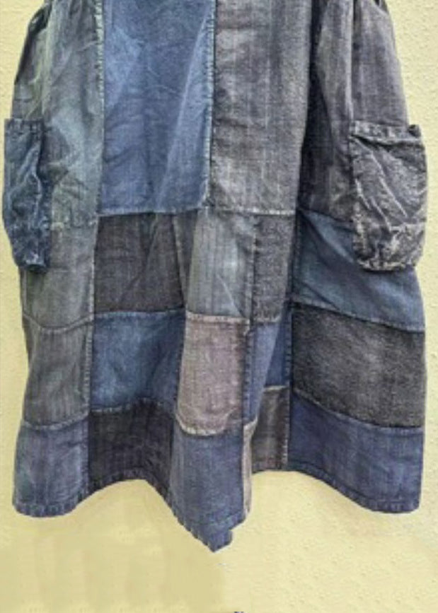 Colorblock Hooded Pockets Cotton Waistcoat Sleeveless Gh1063