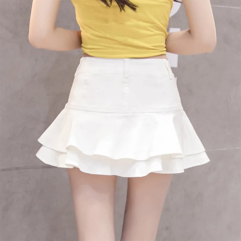 Denim Summer Colour Ball Gown Mini Skirt