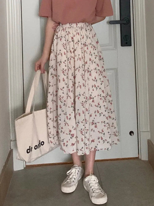 Dressbetty - Pleated Korean Midi Skirt