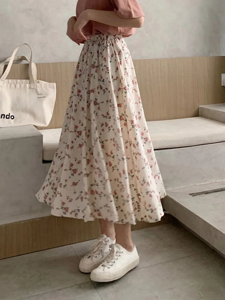 Dressbetty - Pleated Korean Midi Skirt