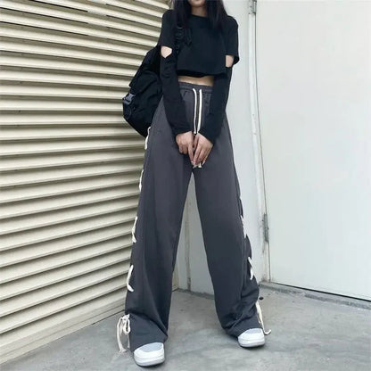 Y2k All-match Style Style Office Lady High Waist Sweatpants