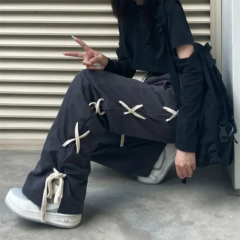 Y2k All-match Style Style Office Lady High Waist Sweatpants