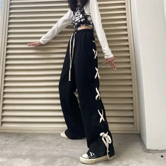 Y2k All-match Style Style Office Lady High Waist Sweatpants