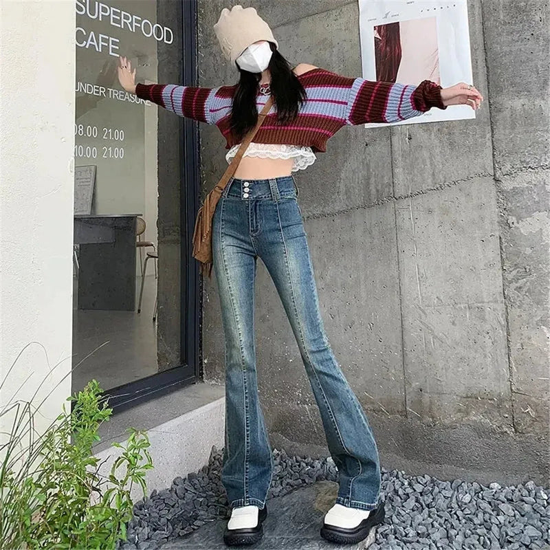 Harajuku Stretch Trousers Denim Pants
