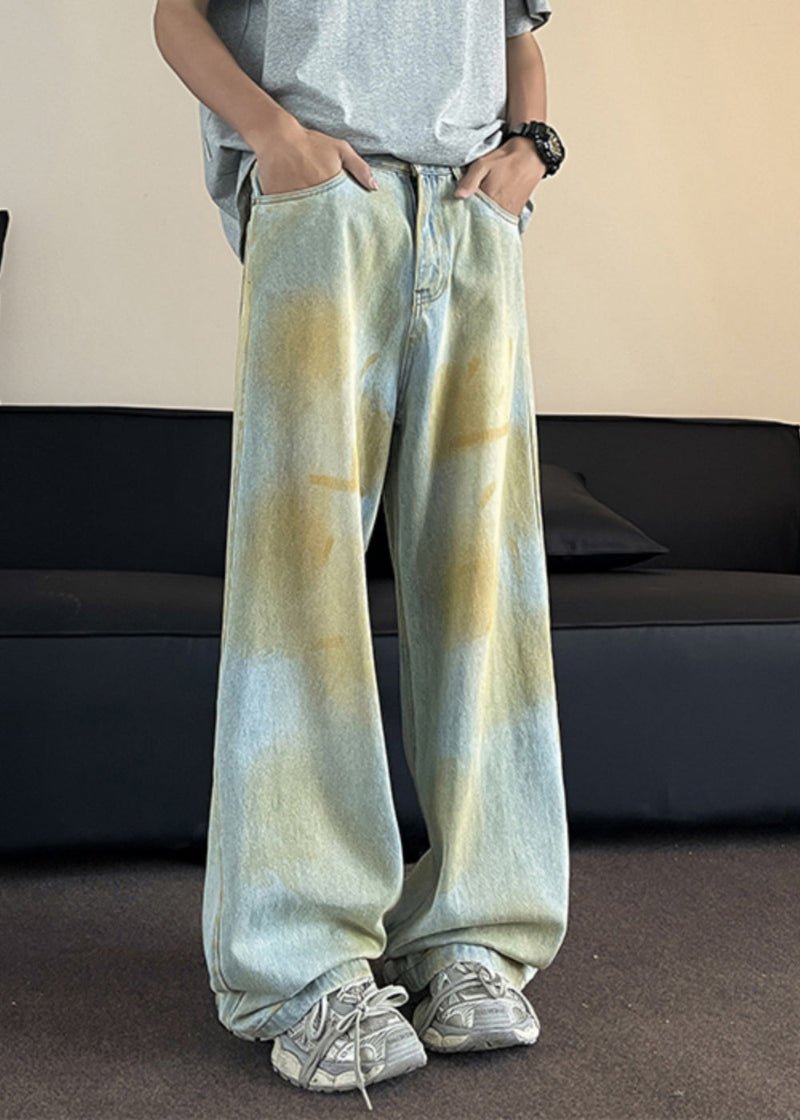 Light Green Pockets High Waist Wide Leg Pants Sa010