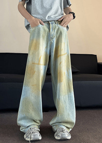 Light Green Pockets High Waist Wide Leg Pants Sa010
