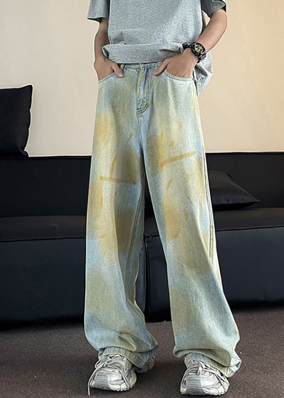 Light Green Pockets High Waist Wide Leg Pants Sa010