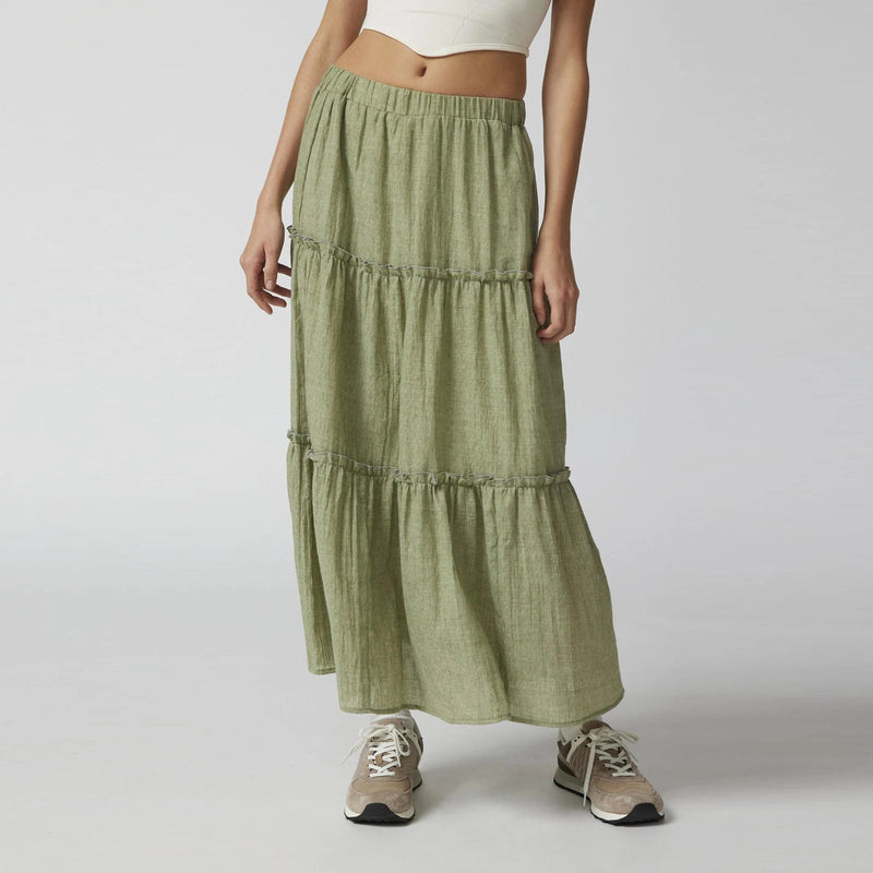 Tiered Frill Trim Skirt
