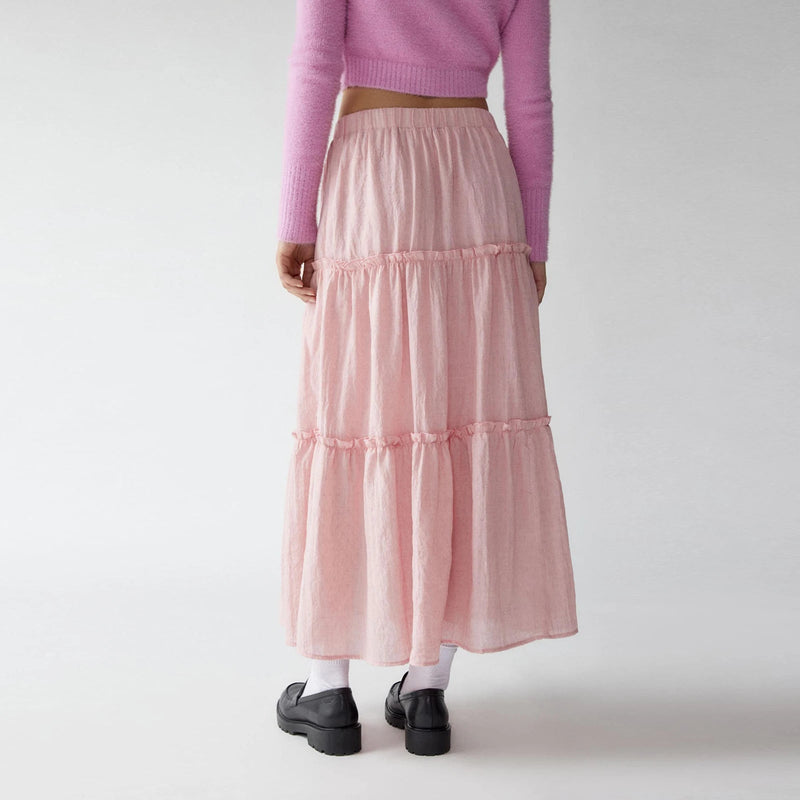 Tiered Frill Trim Skirt