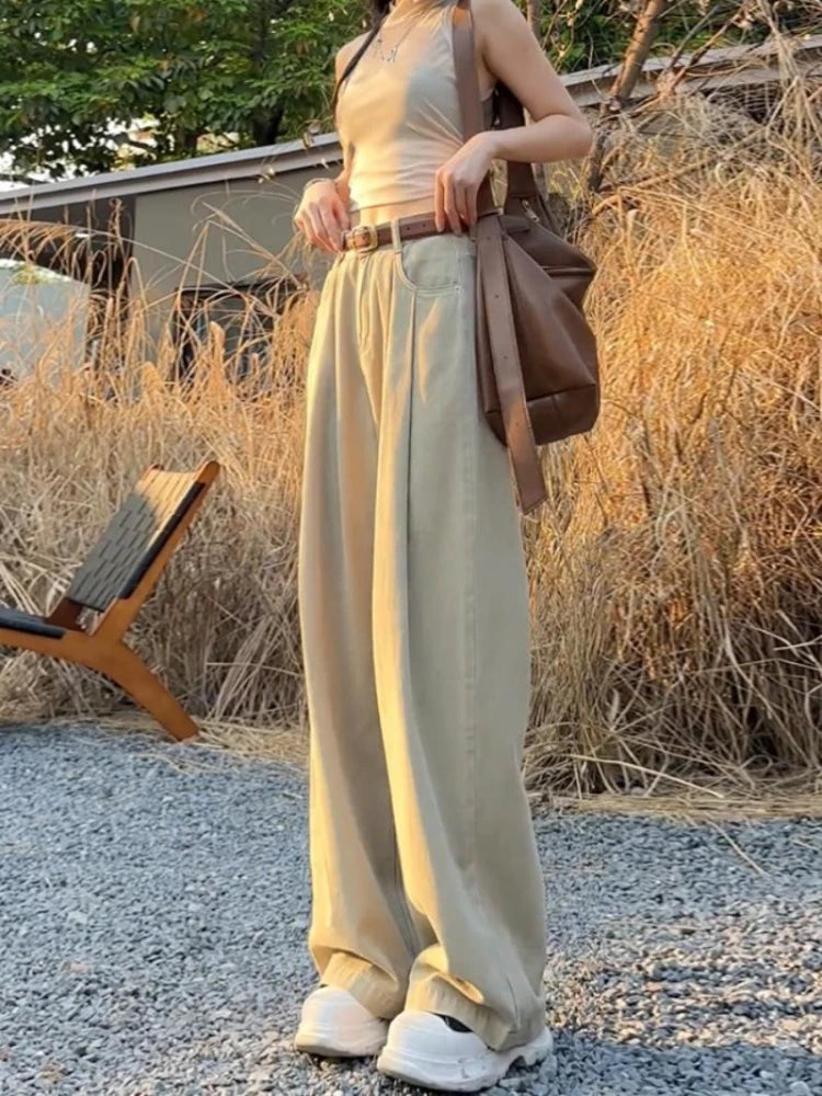 Korean Straight Pants for Autumn Winter