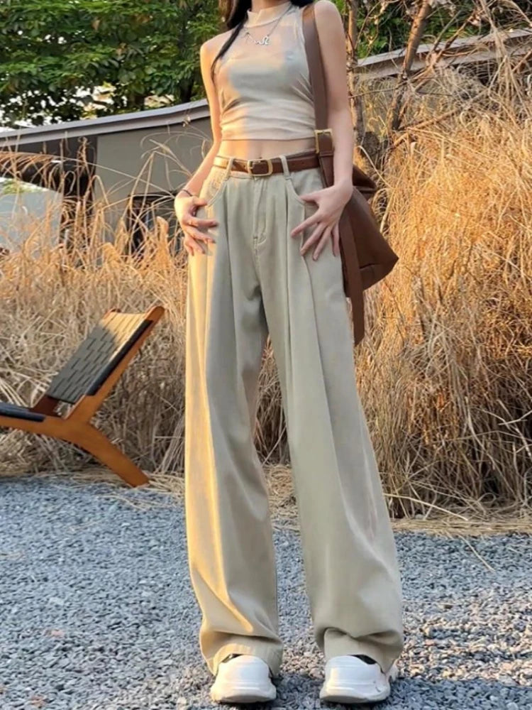 Korean Straight Pants for Autumn Winter