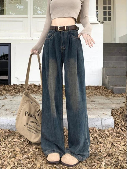 Korean Straight Pants for Autumn Winter