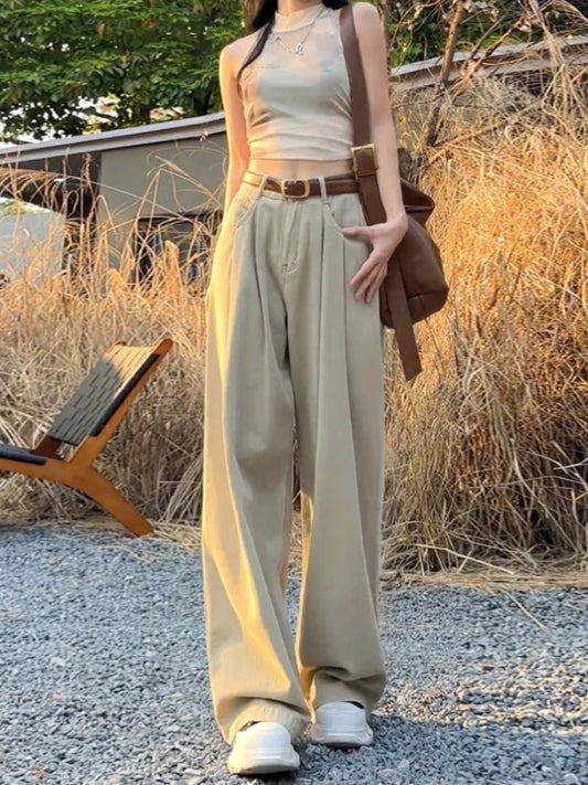 Korean Straight Pants for Autumn Winter