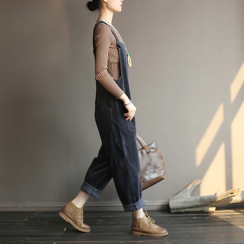 - Corduroy Loose Overall Op1014