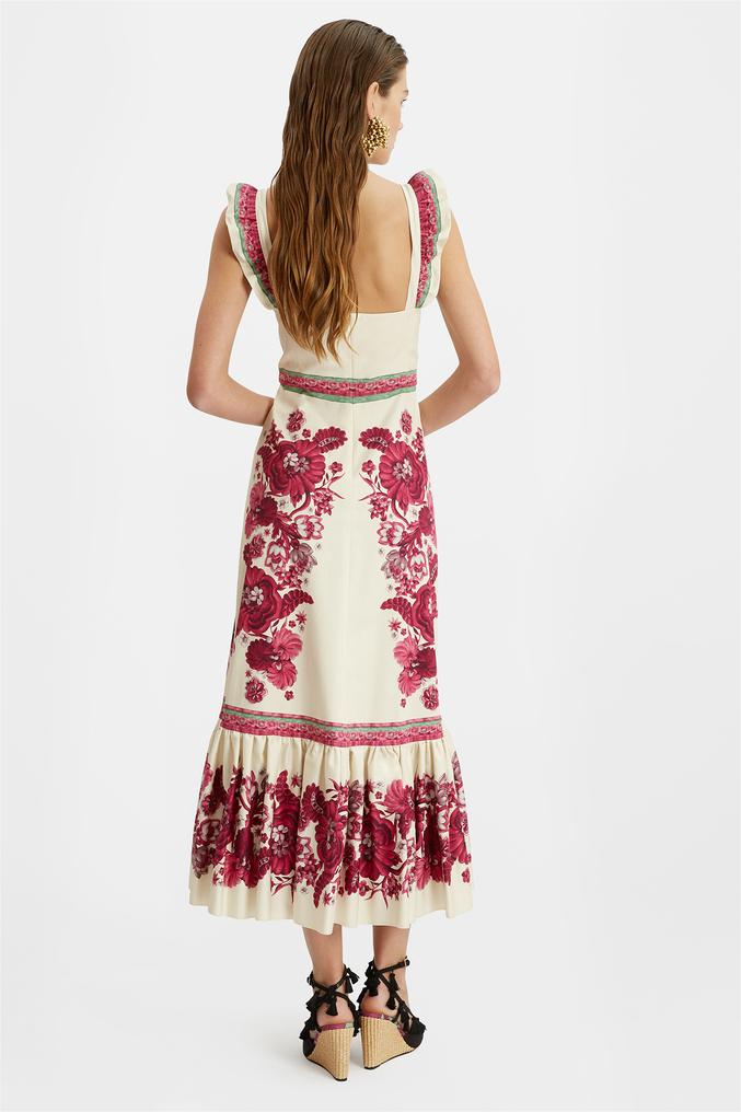 Sleeveless Sweetheart Neck Splicing Midi Dress