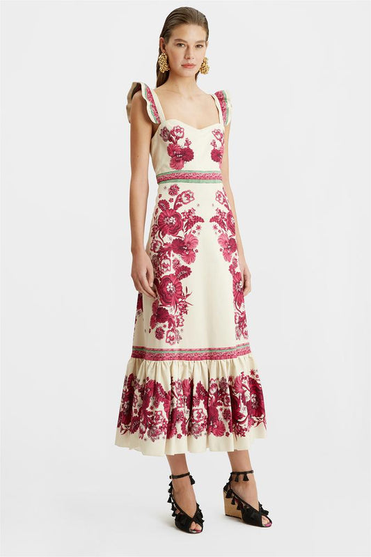 Sleeveless Sweetheart Neck Splicing Midi Dress
