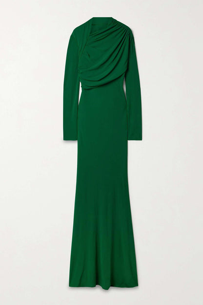 Jersey Long Sleeve Maxi Dress