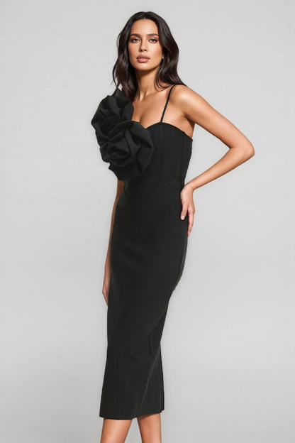 Merritt 3d Midi Dress