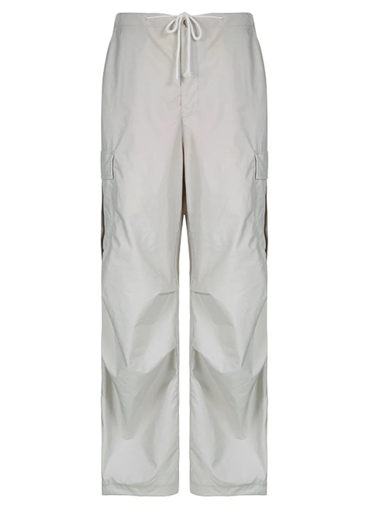 Baggy Light Grey Drawstring Sweatpants