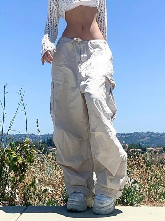 Baggy Light Grey Drawstring Sweatpants