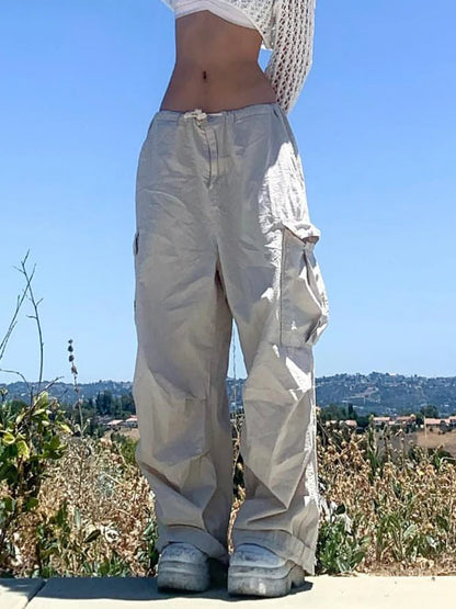 Baggy Light Grey Drawstring Sweatpants