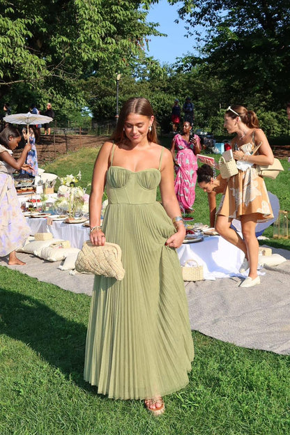 Hayley | Bustier Sleeveless Midi Dress