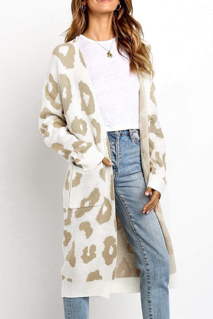 Leopard Print Sweet Comfy Cardigan Tops Sweater(3 Colors)