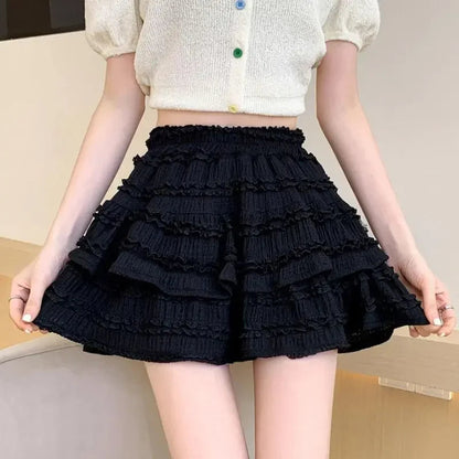 White Lace Spring Cake Skirt