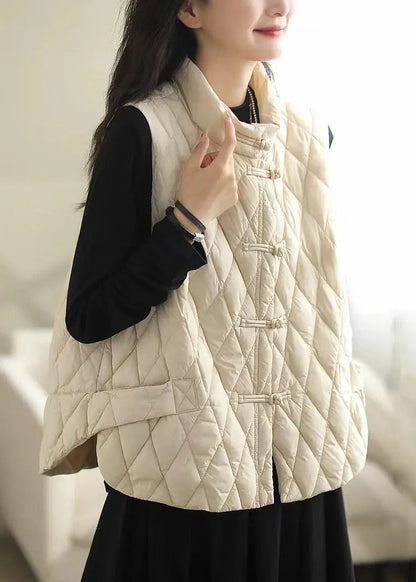 Cotton Filled Waistcoat Stand Collar