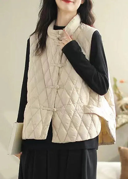 Cotton Filled Waistcoat Stand Collar