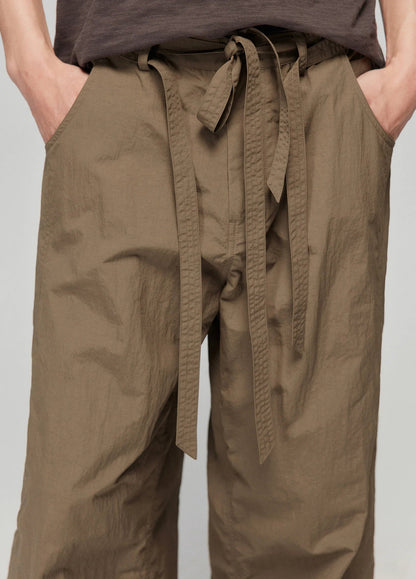 Tie Belt Wide-leg Pants